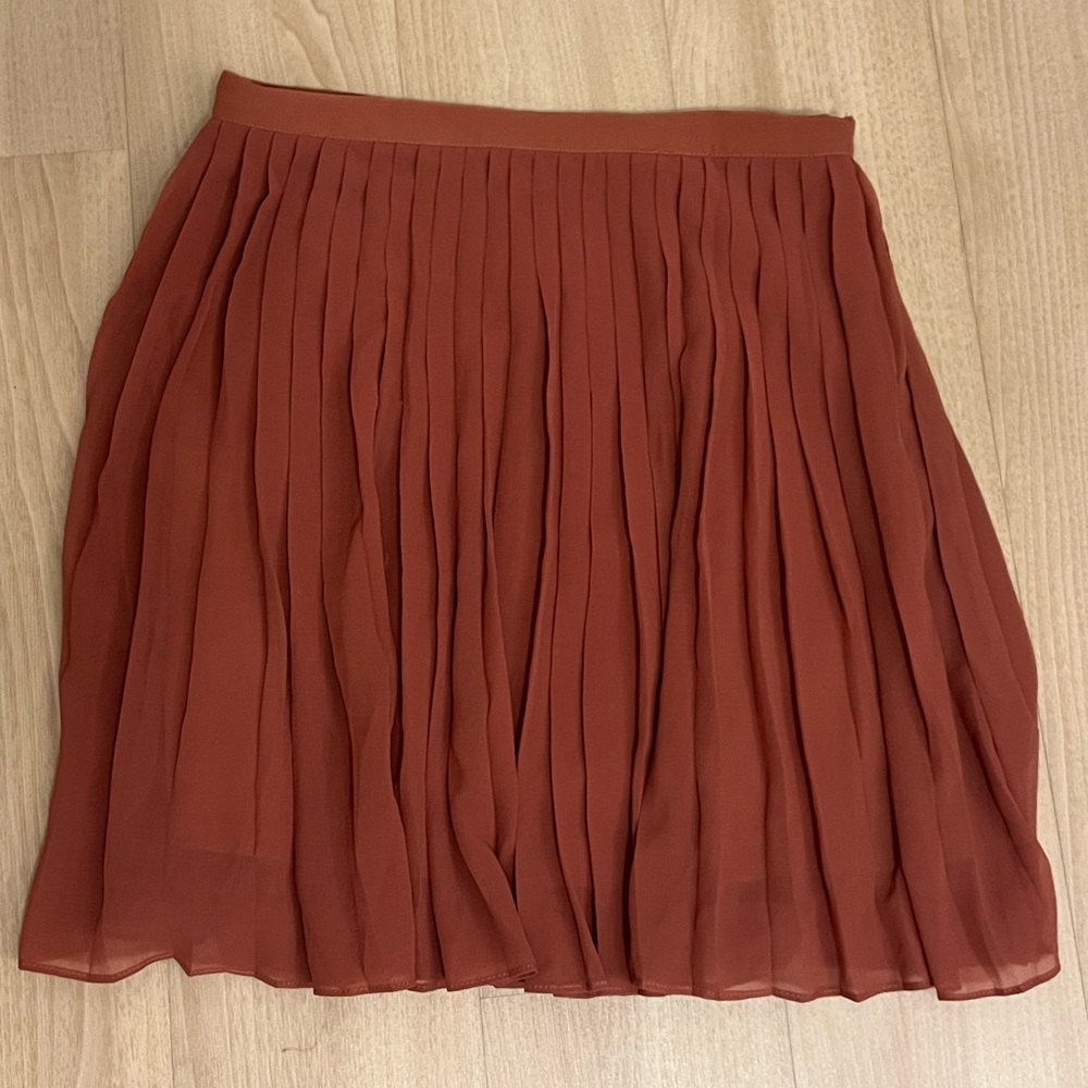 Dark Orange Skirt - Small - Ruffles